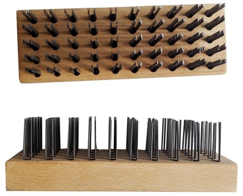 Usuwanie rdzy Szczotki druciane ze stali nierdzewnej Drewniany uchwyt Długość 19,5 cm